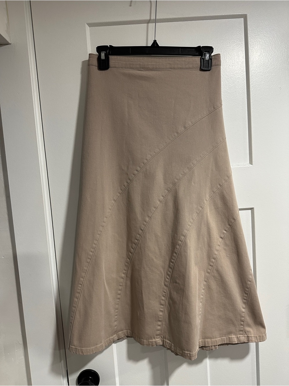 Women’s Beige A-Line Panel Skirt